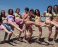 Bikini-clad ILI Italian Students at Beach