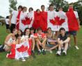 ILI ITalian Students with Canadian Flag